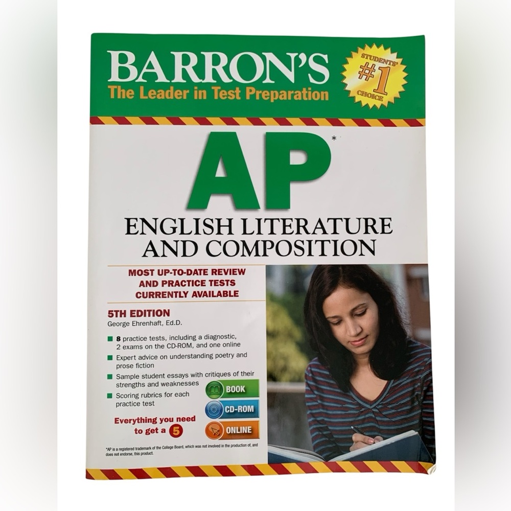 Barrons AP English Lit Test Prep Guide 5th Ed Practice